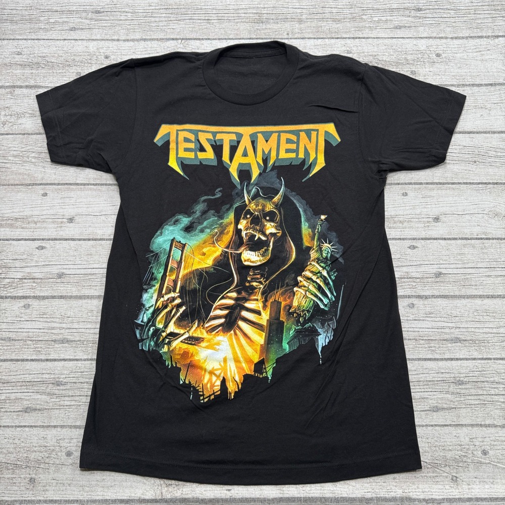 Testament T-Shirt Mens Medium Black Thrash of the Titans 2020 Tour Graphic Merch